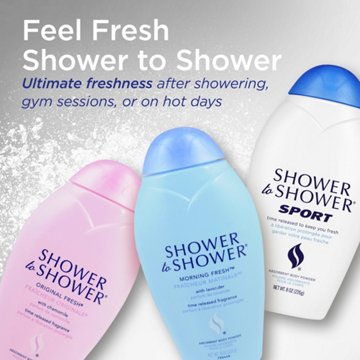 Shower to Shower Morning Fresh Absorbent Body Powder, 13 oz