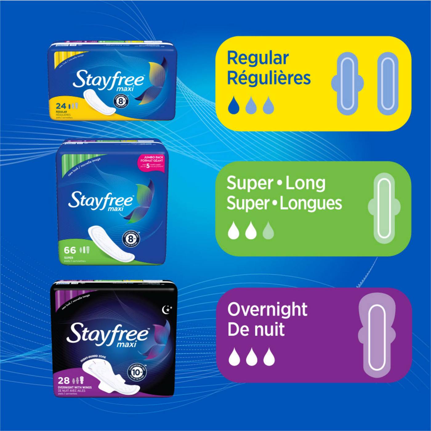 Stayfree Maxi Super Pads For Women, Wingless; image 2 of 4