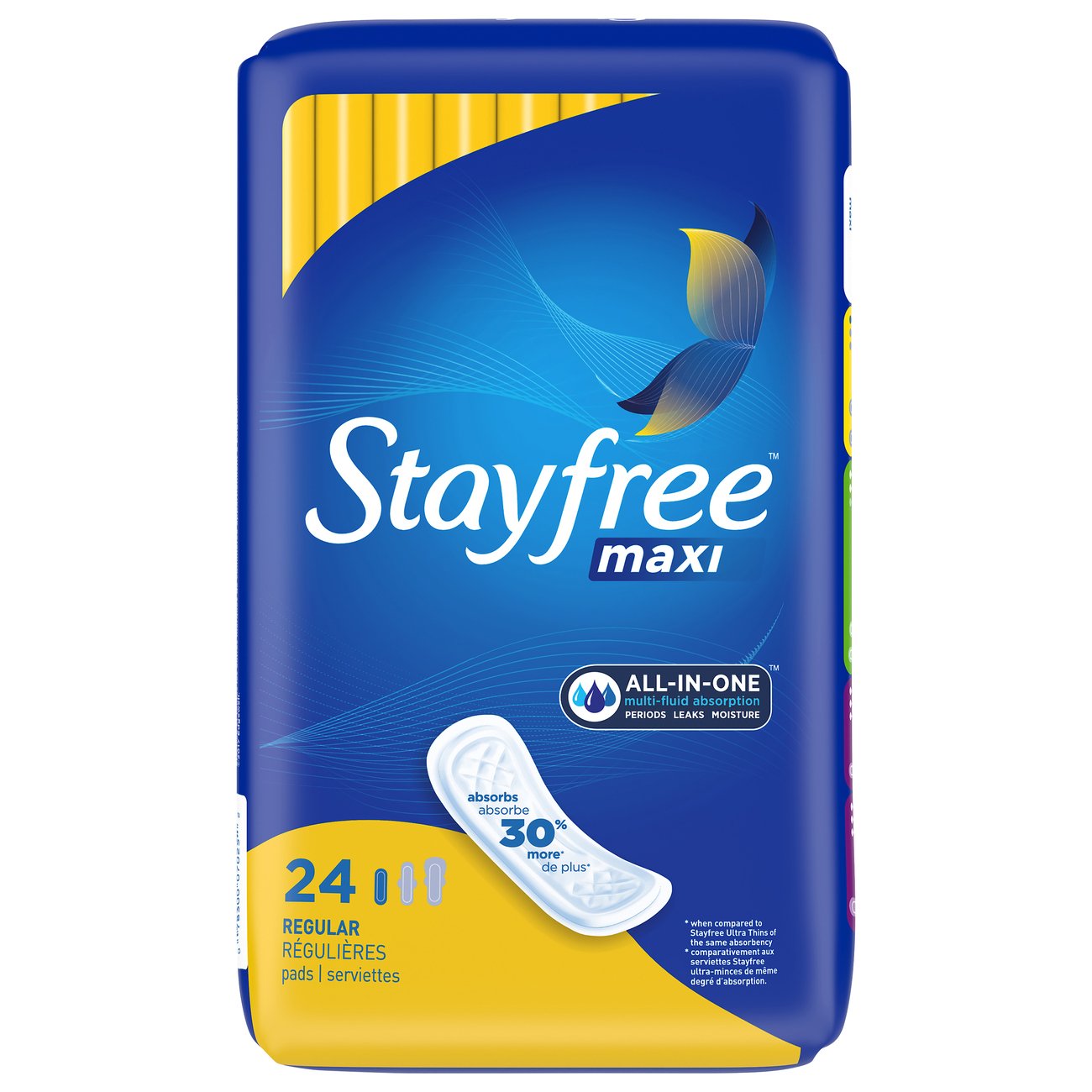 Stayfree Maxi Pads - Regular Long - Shop Pads & Liners at H-E-B