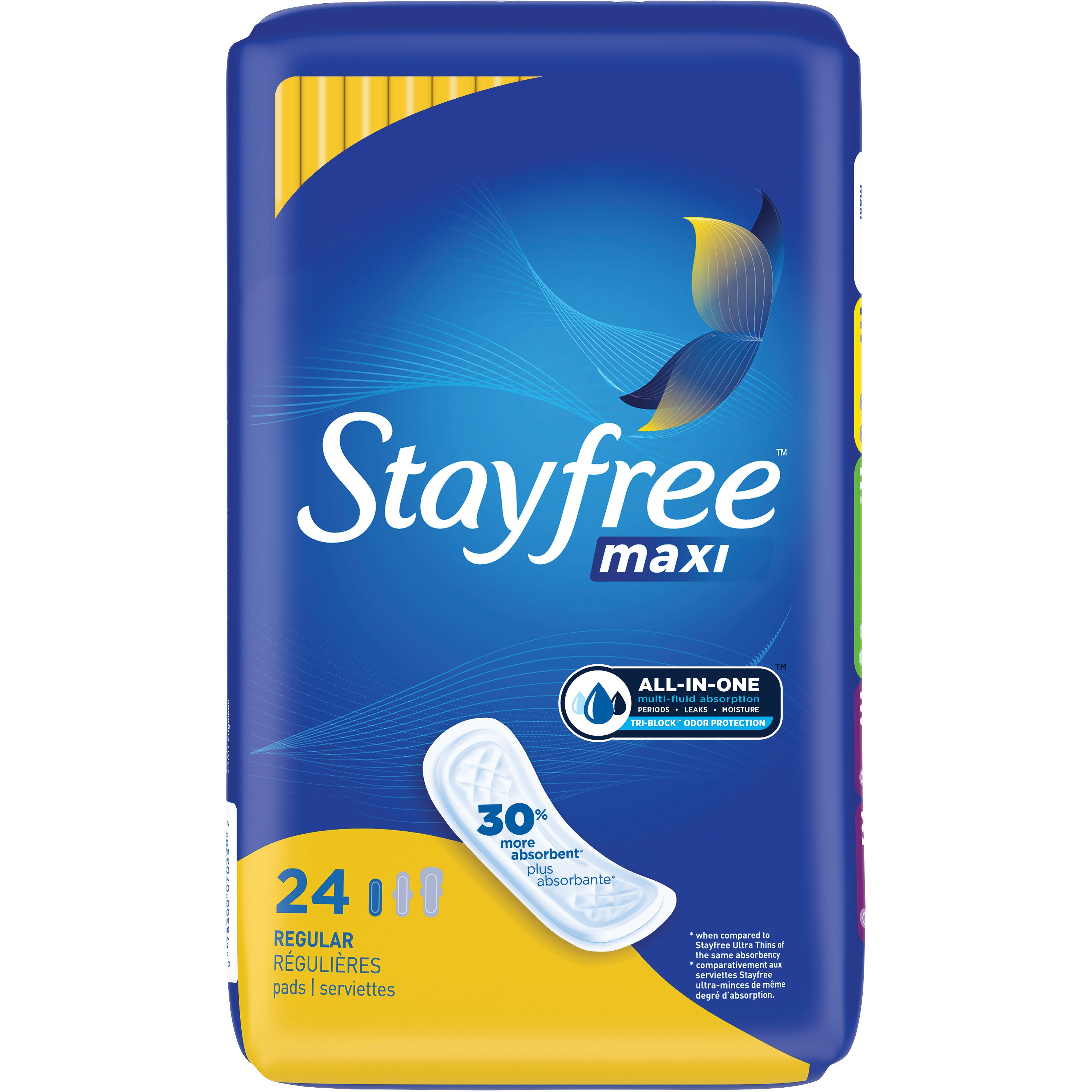 Stayfree Maxi Pads - Regular Long - Shop Pads & Liners at H-E-B