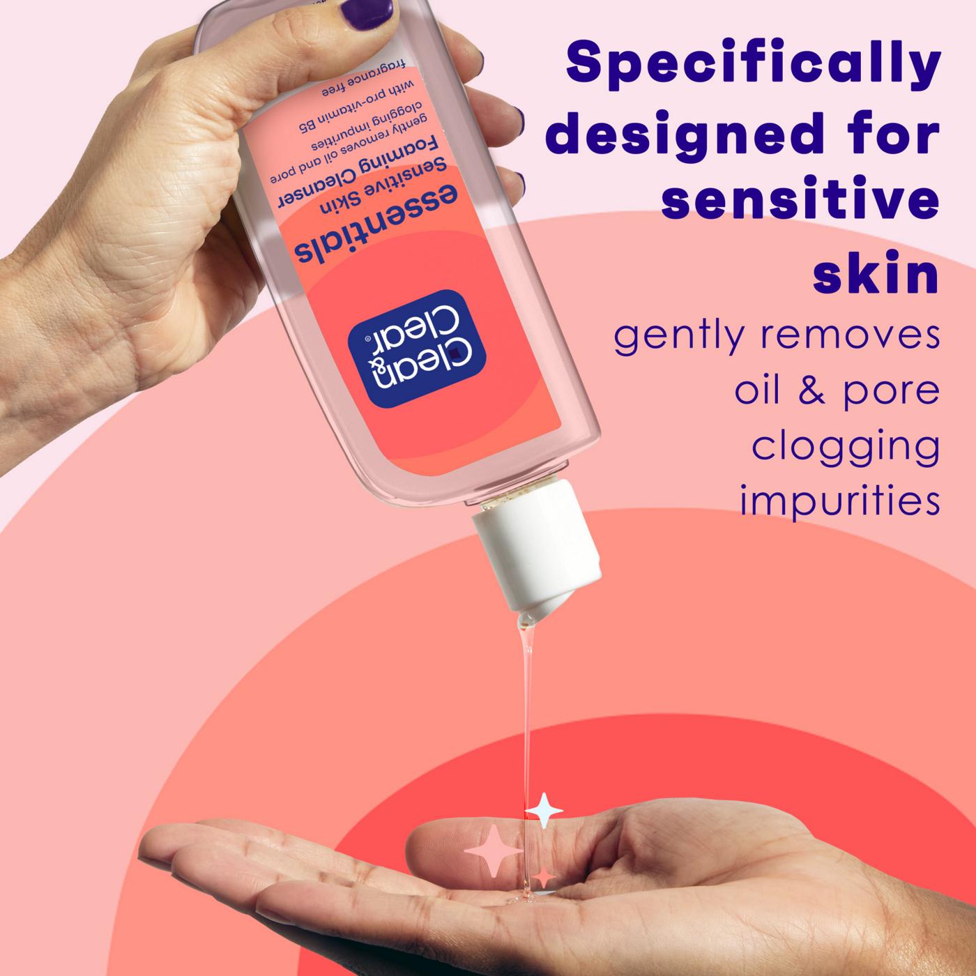 Clean & Clear Essentials Sensitive Skin Foaming Facial Cleanser; image 3 of 8