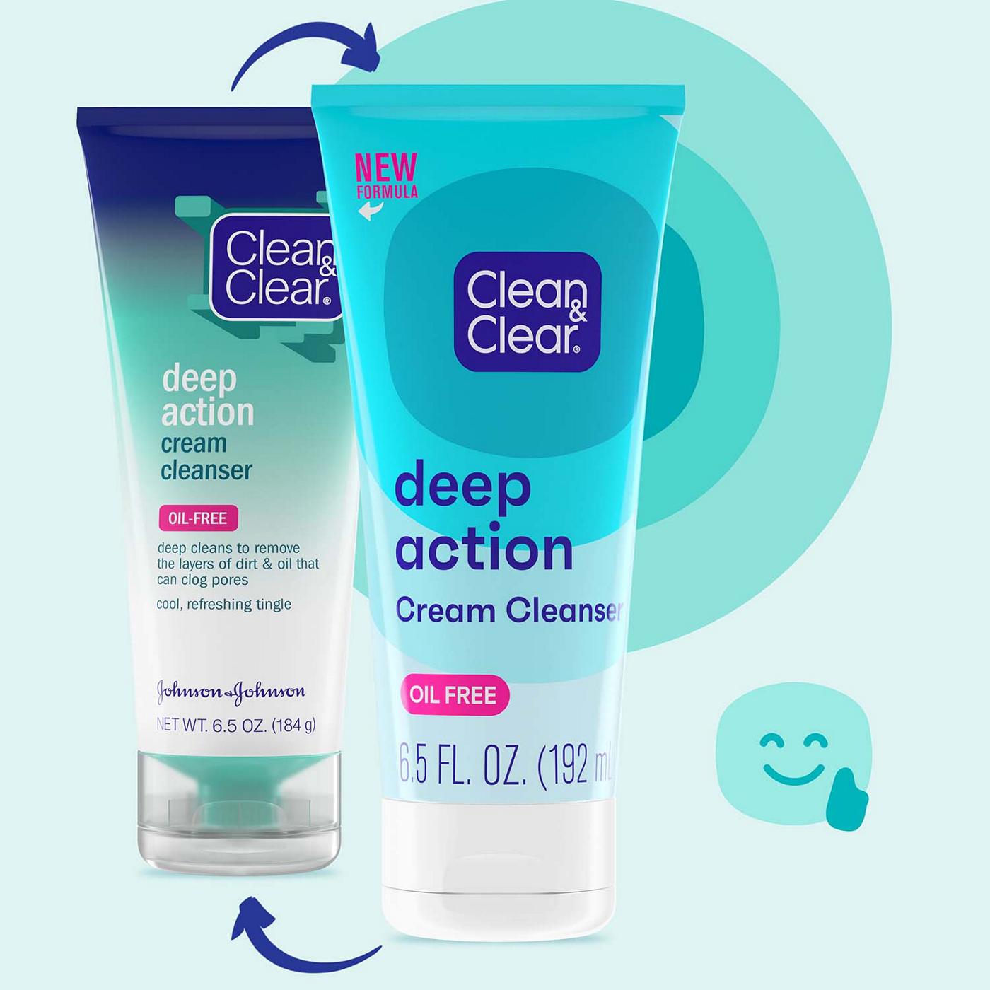 Clean & Clear Deep Action Cream Cleanser; image 4 of 5