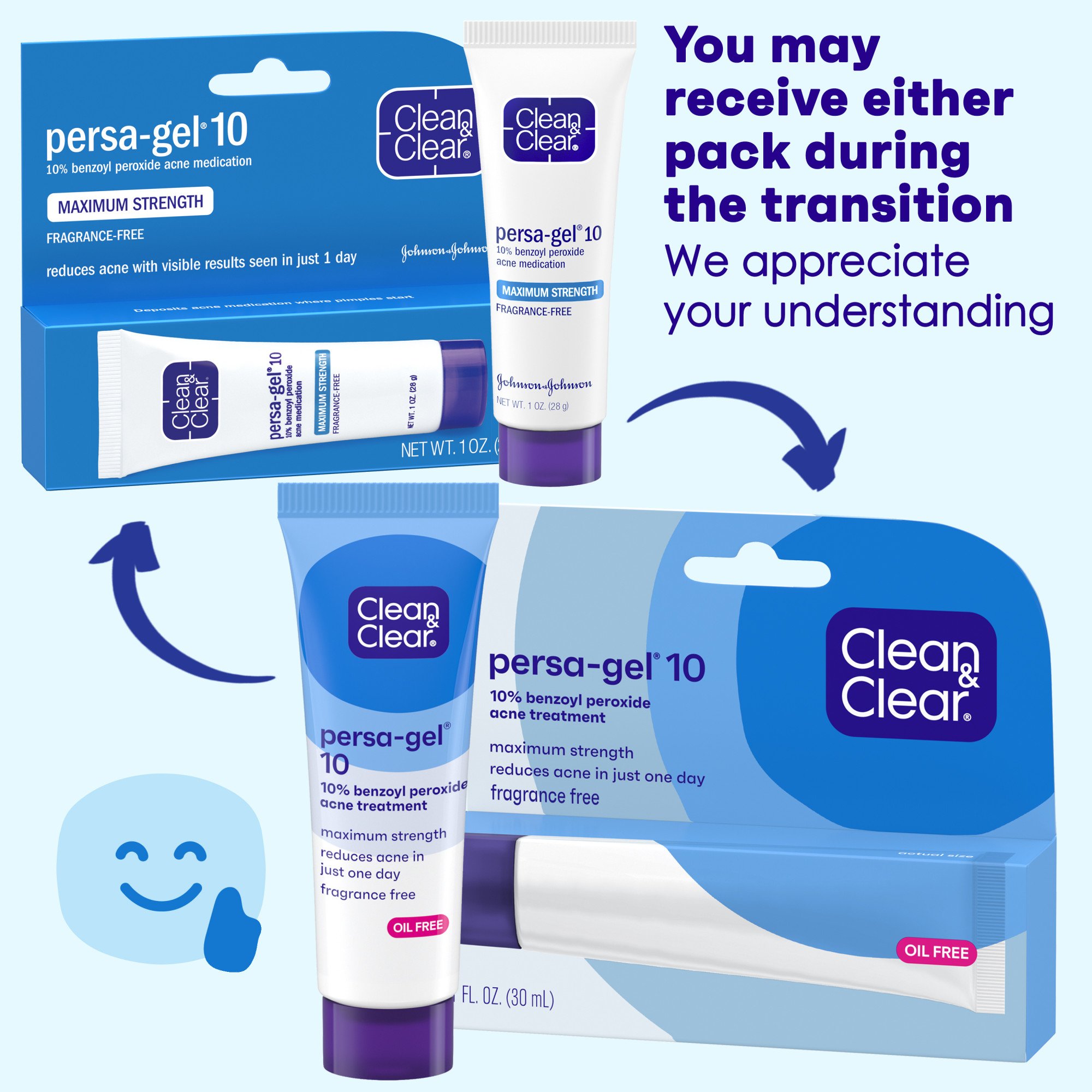 Clean & Clear Persa-Gel 10 Acne Medication, 10% Benzoyl Peroxide 
