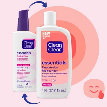 Clean & Clear Essentials Dual Action Oil-Free Facial Moisturizer