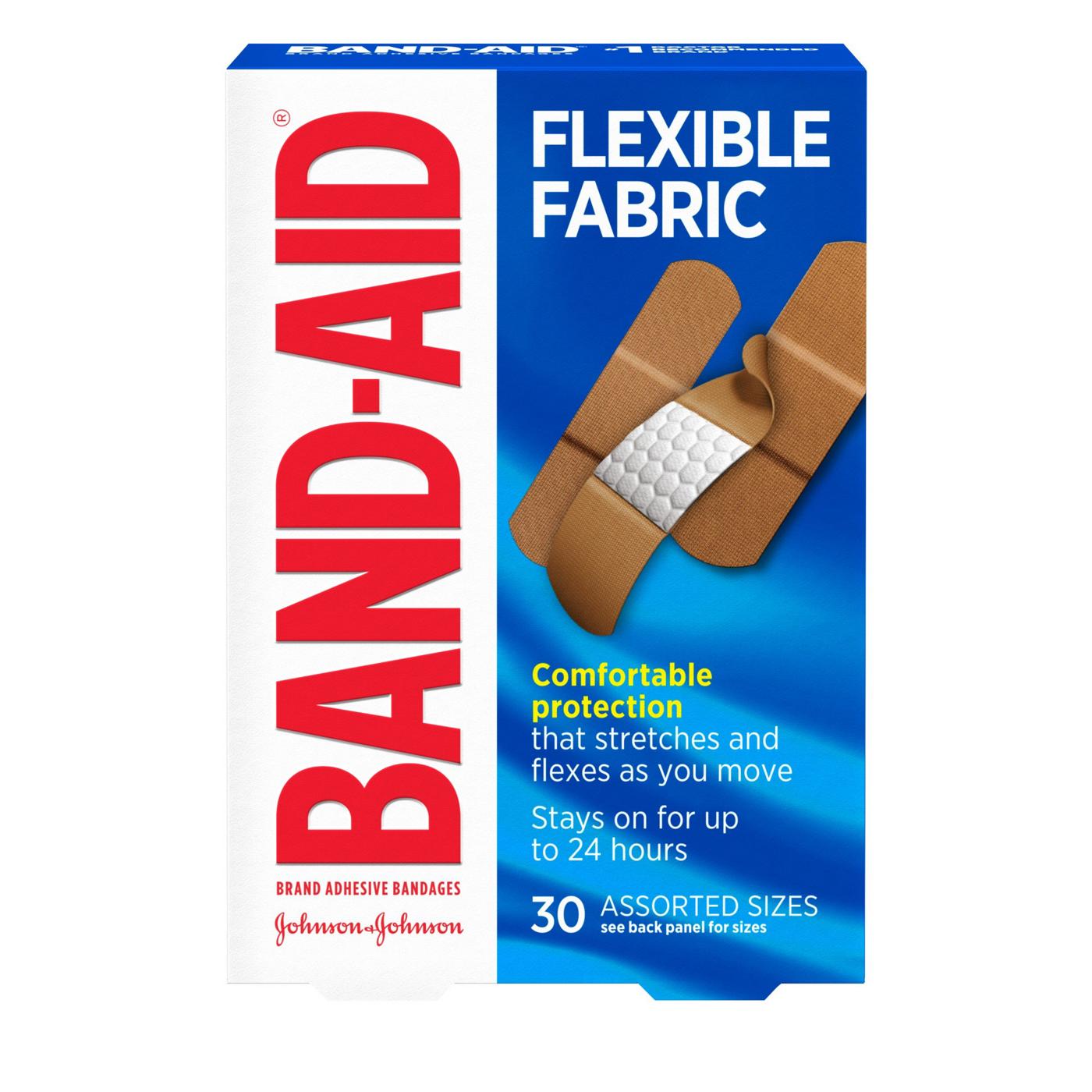 Band-Aid Brand Flexible Fabric Adhesive Bandages - Assorted Sizes; image 1 of 5