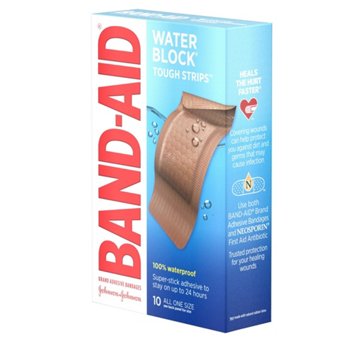 Band-Aid Water Block Tough Strips Bandages, 10 ct