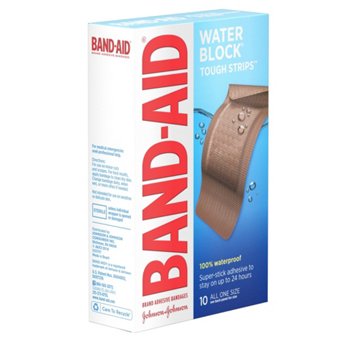 Band-Aid Water Block Tough Strips Bandages, 10 ct