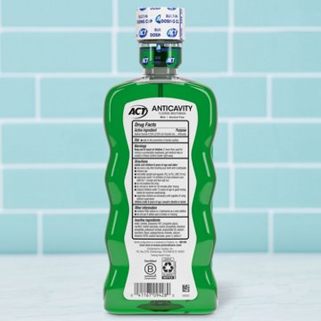 ACT Anticavity Fluoride Mouthwash - Mint, 18 oz