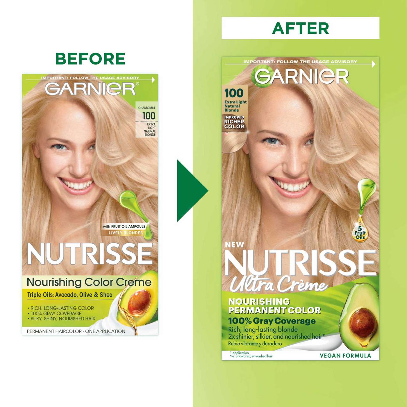 Garnier Nutrisse Nourishing Hair Color Creme - 100 Extra-Light Natural Blonde (Chamomile); image 3 of 10