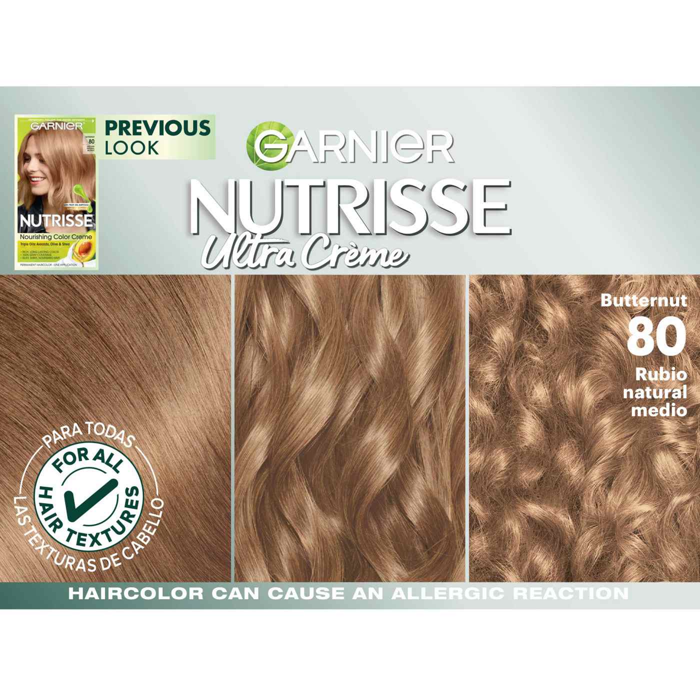 Garnier Nutrisse Nourishing Hair Color Creme - 80 Medium Natural Blonde (Butternut); image 5 of 16