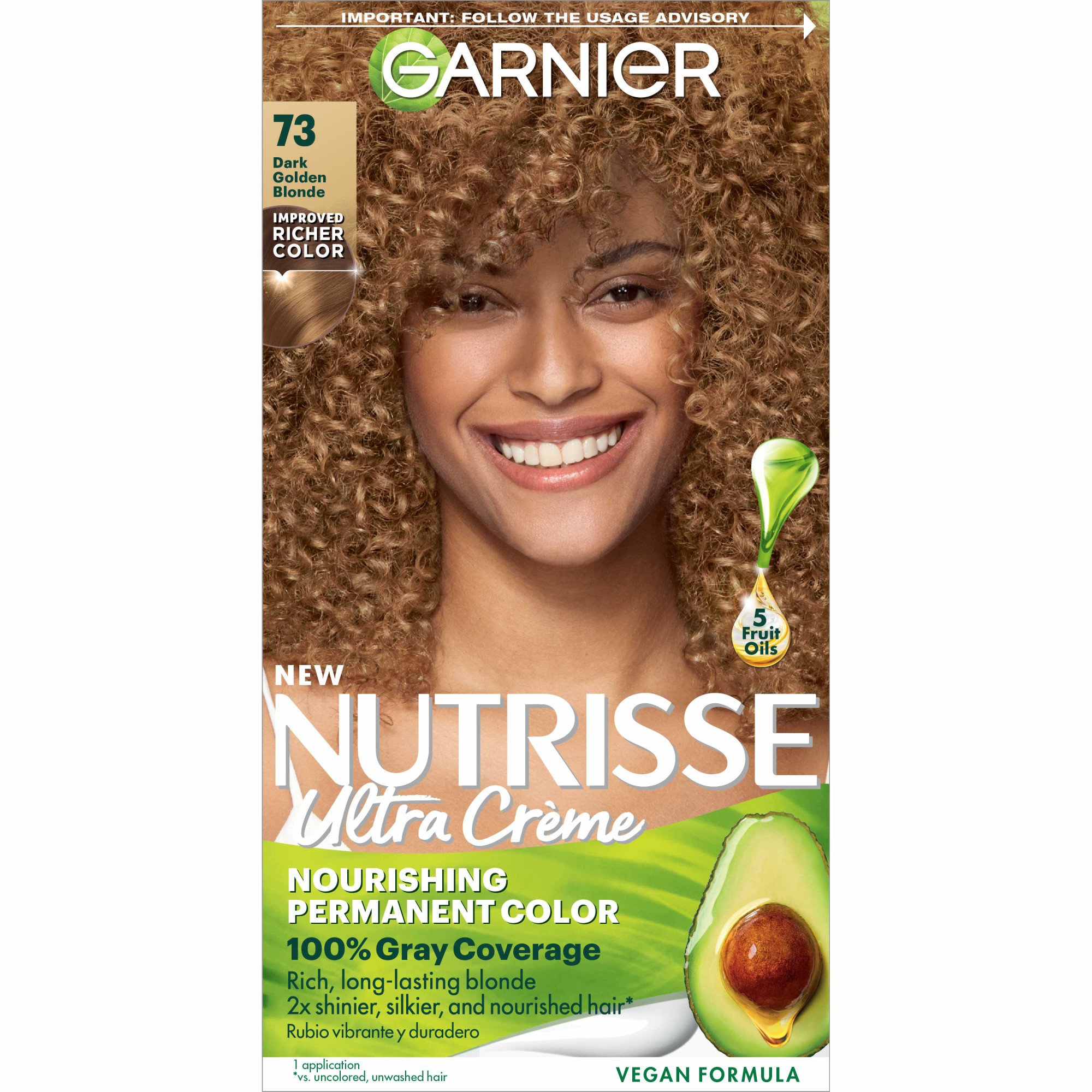 Garnier Nutrisse Nourishing Hair Color Creme Dark Golden Blonde Honey Dip Shop Hair Color