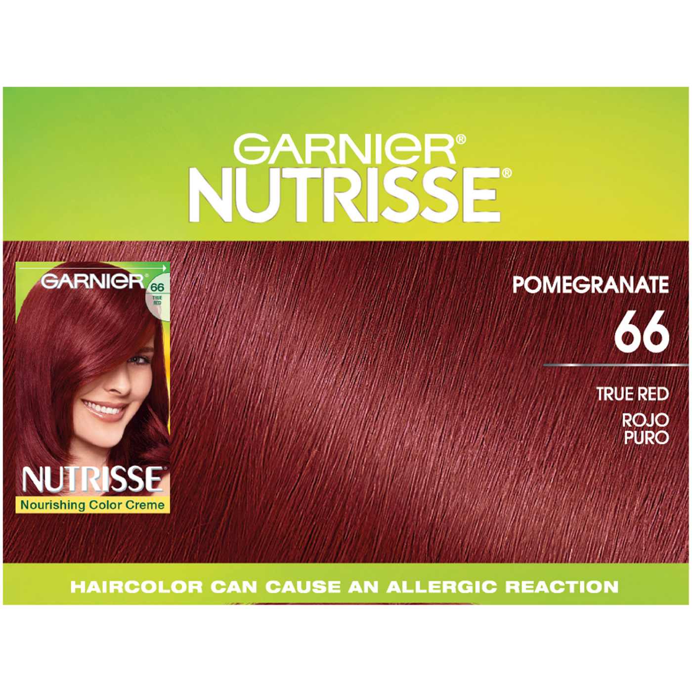 Garnier Nutrisse Nourishing Hair Color Crème - 66 True Red (Pomegranate); image 4 of 11