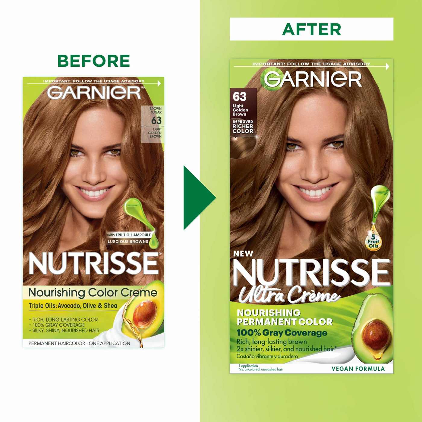 Garnier Nutrisse Nourishing Hair Color Creme - 63 Light Golden Brown; image 4 of 6