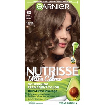 Garnier Nutrisse Nourishing Hair Color Creme - 60 Light Natural Brown