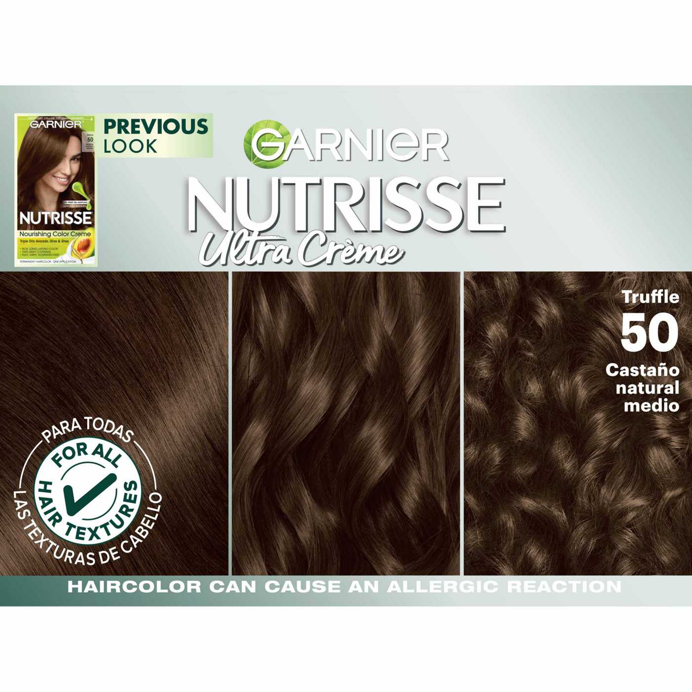 Garnier Nutrisse Nourishing Hair Color Creme - 50 Medium Natural Brown (Truffle); image 2 of 7