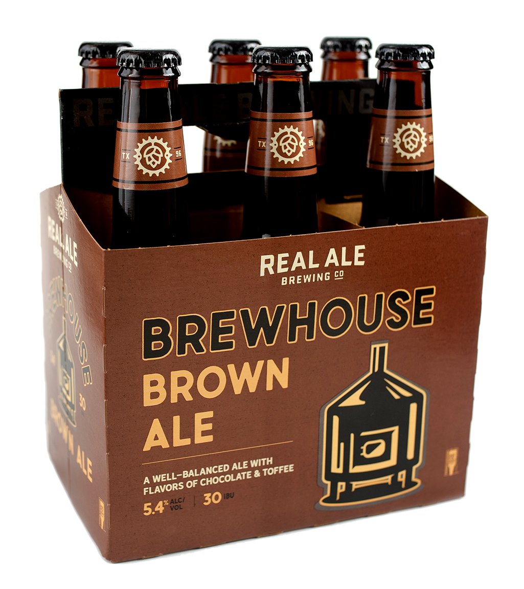 Real Ale Brewhouse Brown Ale Beer 6 pk Bottles Shop Beer at HEB