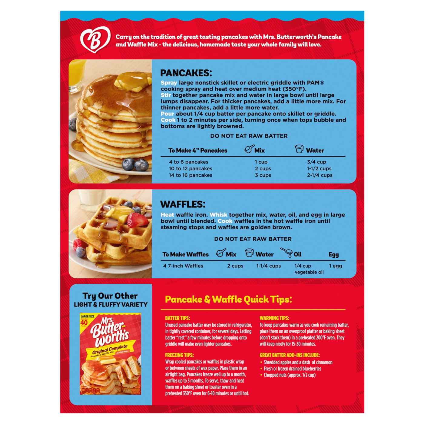 Mrs. Butterworth's Complete Buttermilk Pancake & Waffle Mix; image 2 of 4