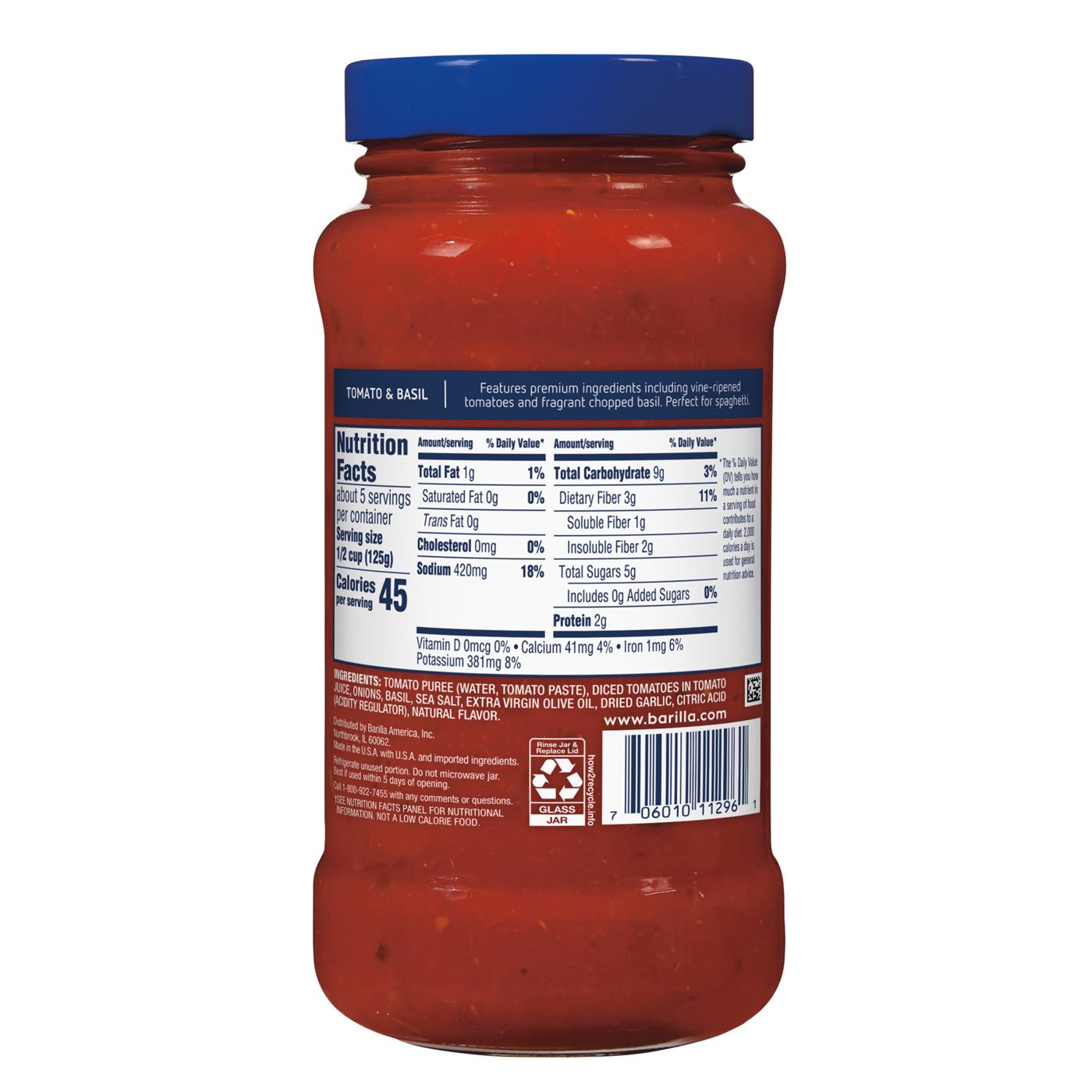 Barilla Tomato & Basil Pasta Sauce; image 4 of 6