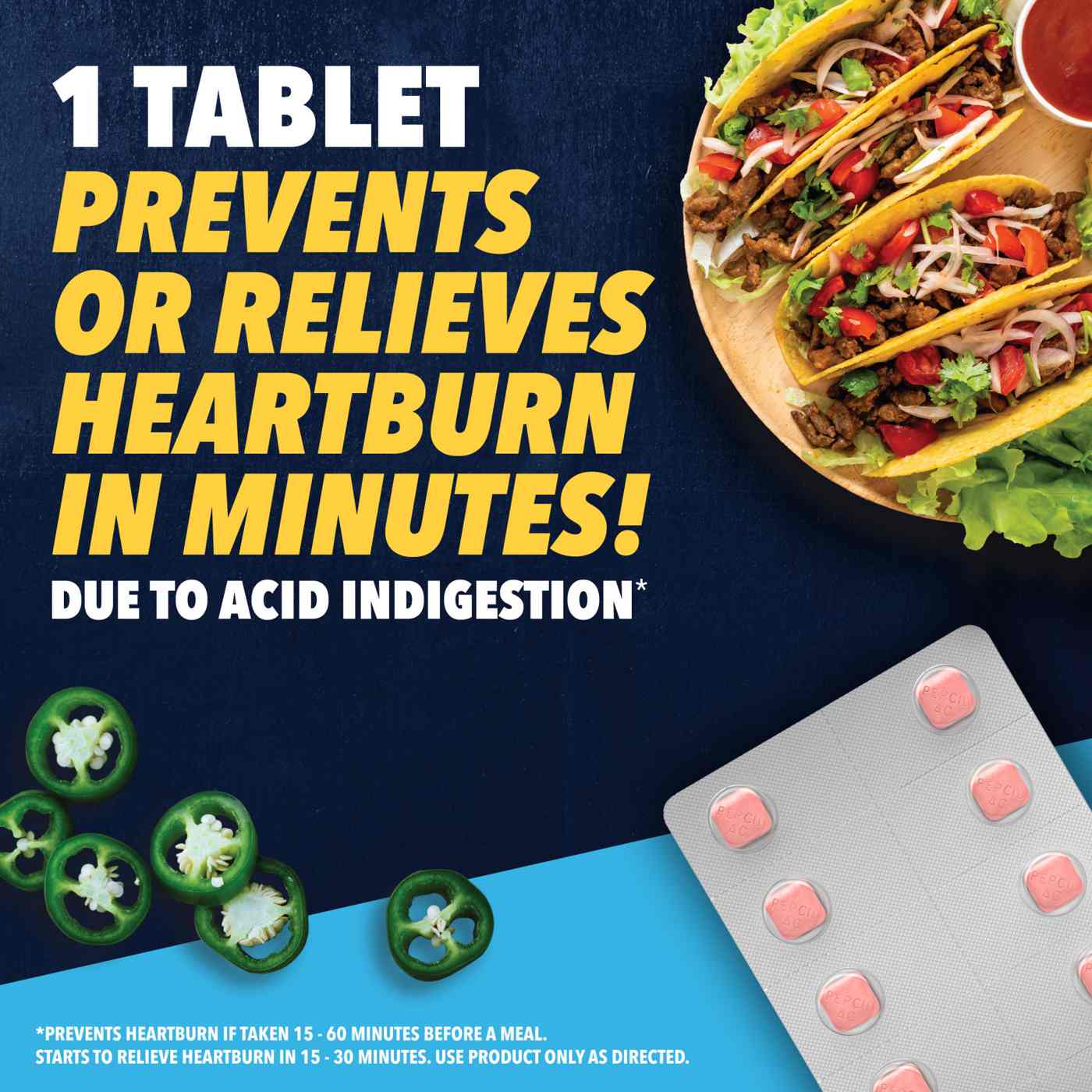 Pepcid Original Strength Heartburn Famotidine Tablets; image 3 of 8