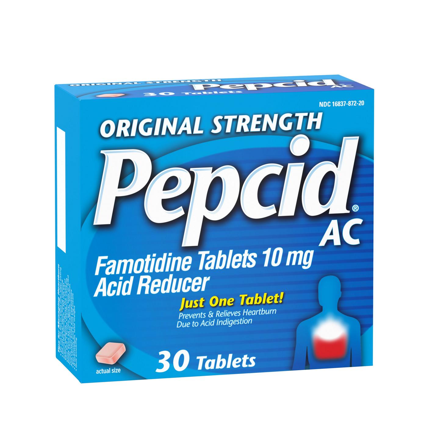 Pepcid Original Strength Heartburn Famotidine Tablets; image 8 of 8