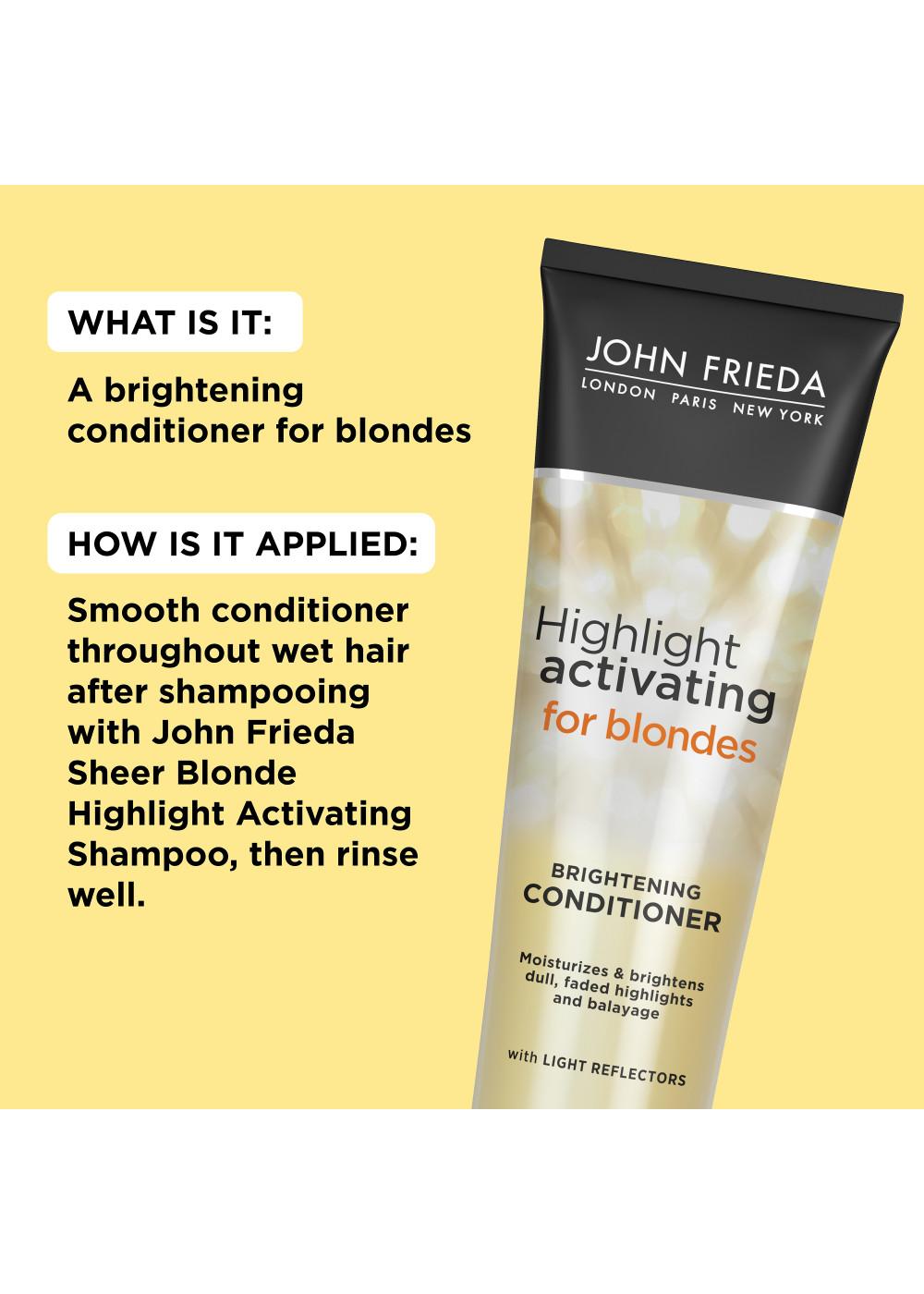 John Frieda Highlight Activating for Blondes Brightening Conditioner Shop Shampoo