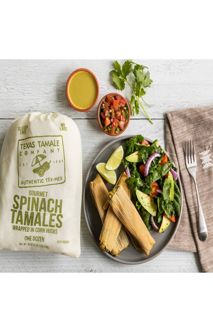 Texas Tamale Company Gourmet Spinach Tamales Shop Entrees & sides at