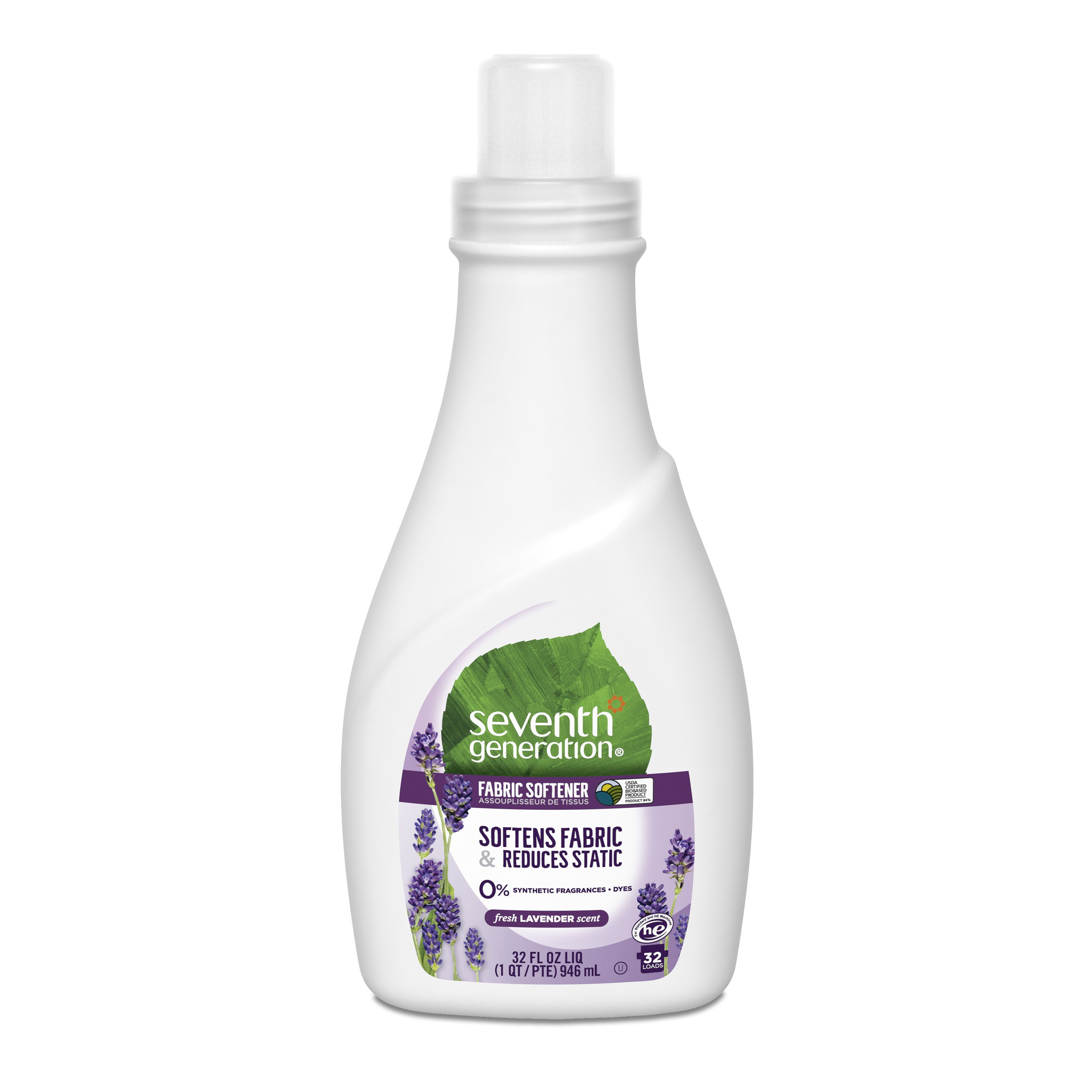 Seventh Generation HE Liquid Fabric Softener, 32 Loads Fresh Lavender