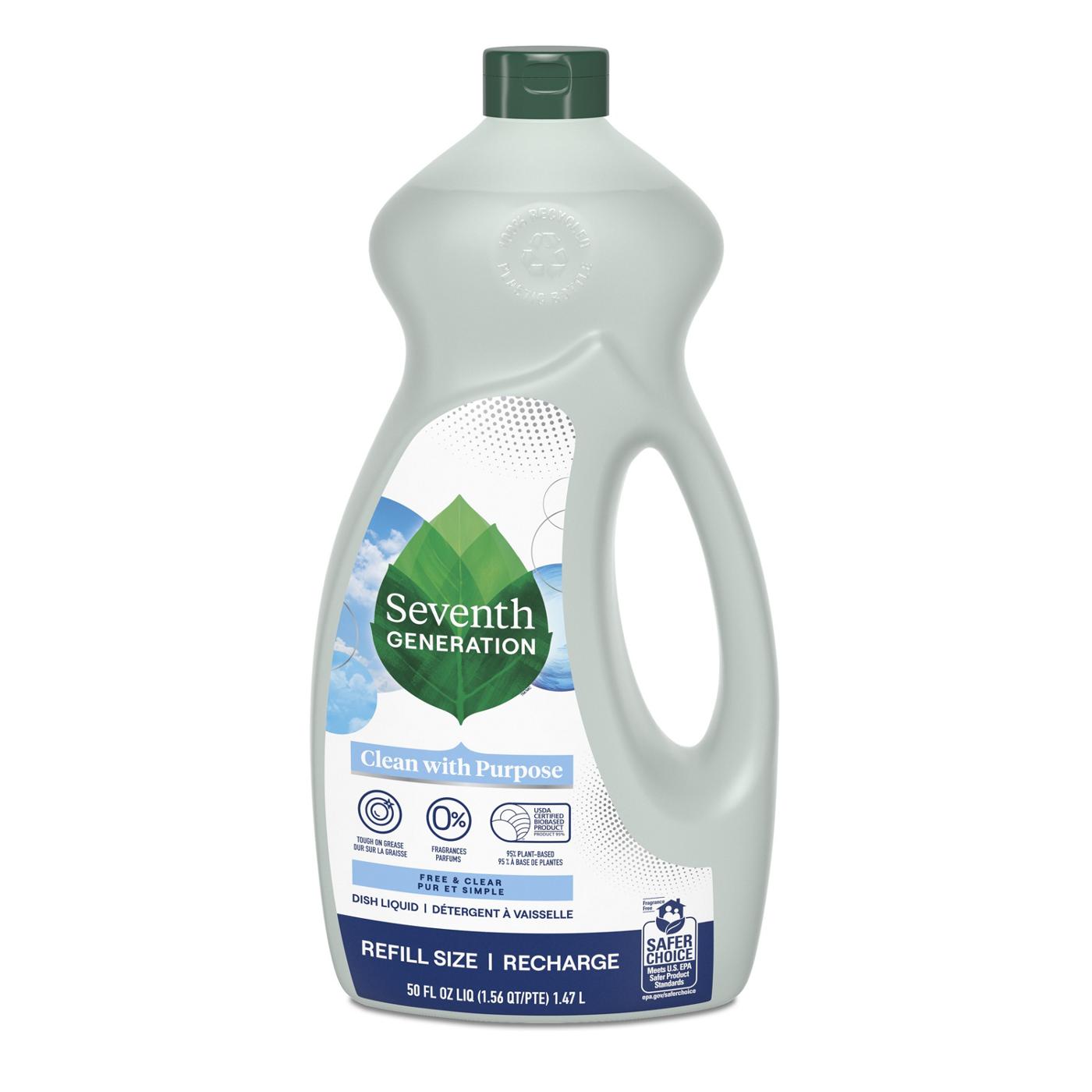 Seventh Generation Free & Clear Dish Liquid Soap; image 1 of 2