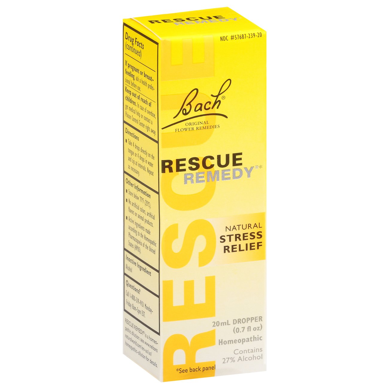 Bach Original Flower Essences Rescue Remedy Nautral Stress Relief
