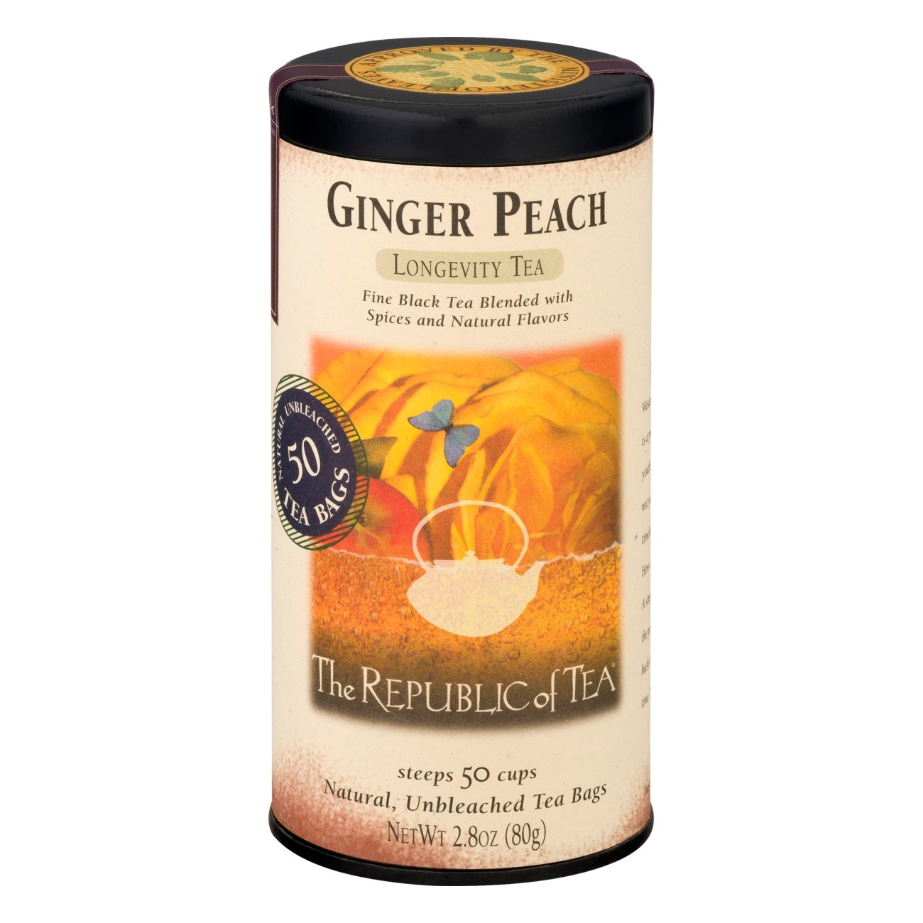 The Republic of Tea Ginger Peach Black Tea Bags Shop Tea at HEB