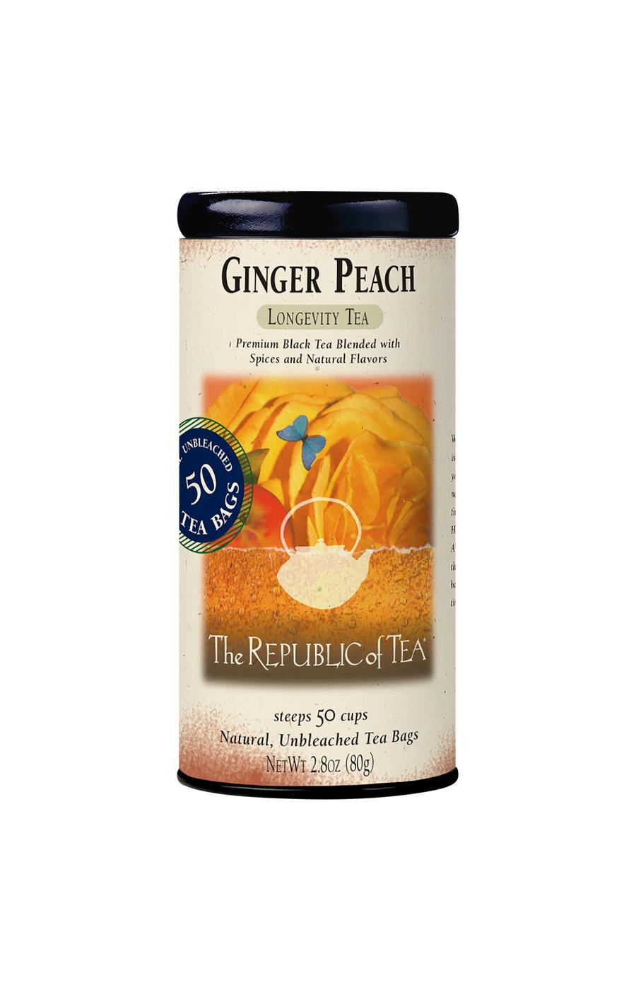 The Republic of Tea Ginger Peach Black Tea Bags; image 1 of 2