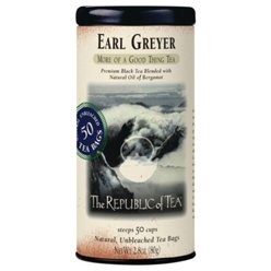 The Republic of Tea Decaf Earl Greyer Black Tea Bags, 50 ct