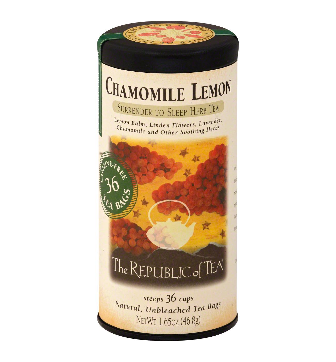 The Republic of Tea Chamomile Lemon Herbal Tea Bags; image 2 of 2