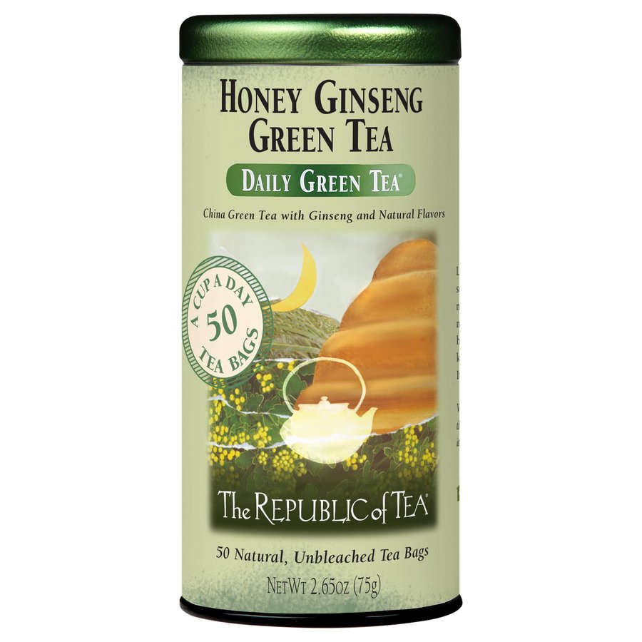 The Republic of Tea Honey Ginseng Green Tea Bags Shop Tea at HEB