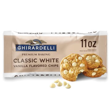 Ghirardelli Classic White Vanilla Flavored Premium Baking Chips, 11 oz