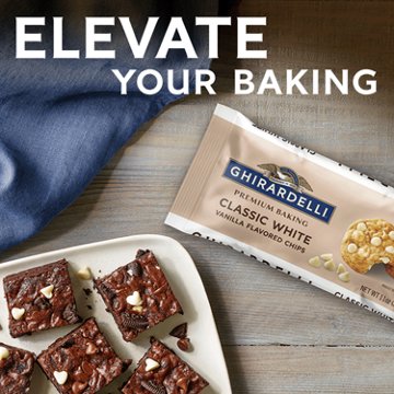 Ghirardelli Classic White Vanilla Flavored Premium Baking Chips, 11 oz