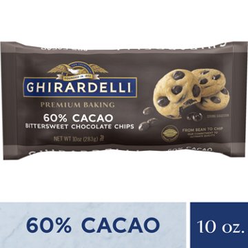 Ghirardelli Premium Baking 60% Cacao Bittersweet Chocolate Chips, 10 oz