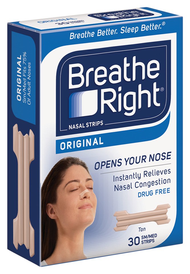 Breathe Right Nasal Strips M/L 10 Strips Vintage
