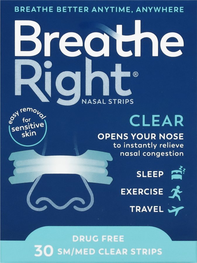 Breathe Right Clear Nasal Strips Small To Medium Shop Sinus & Allergy at HEB