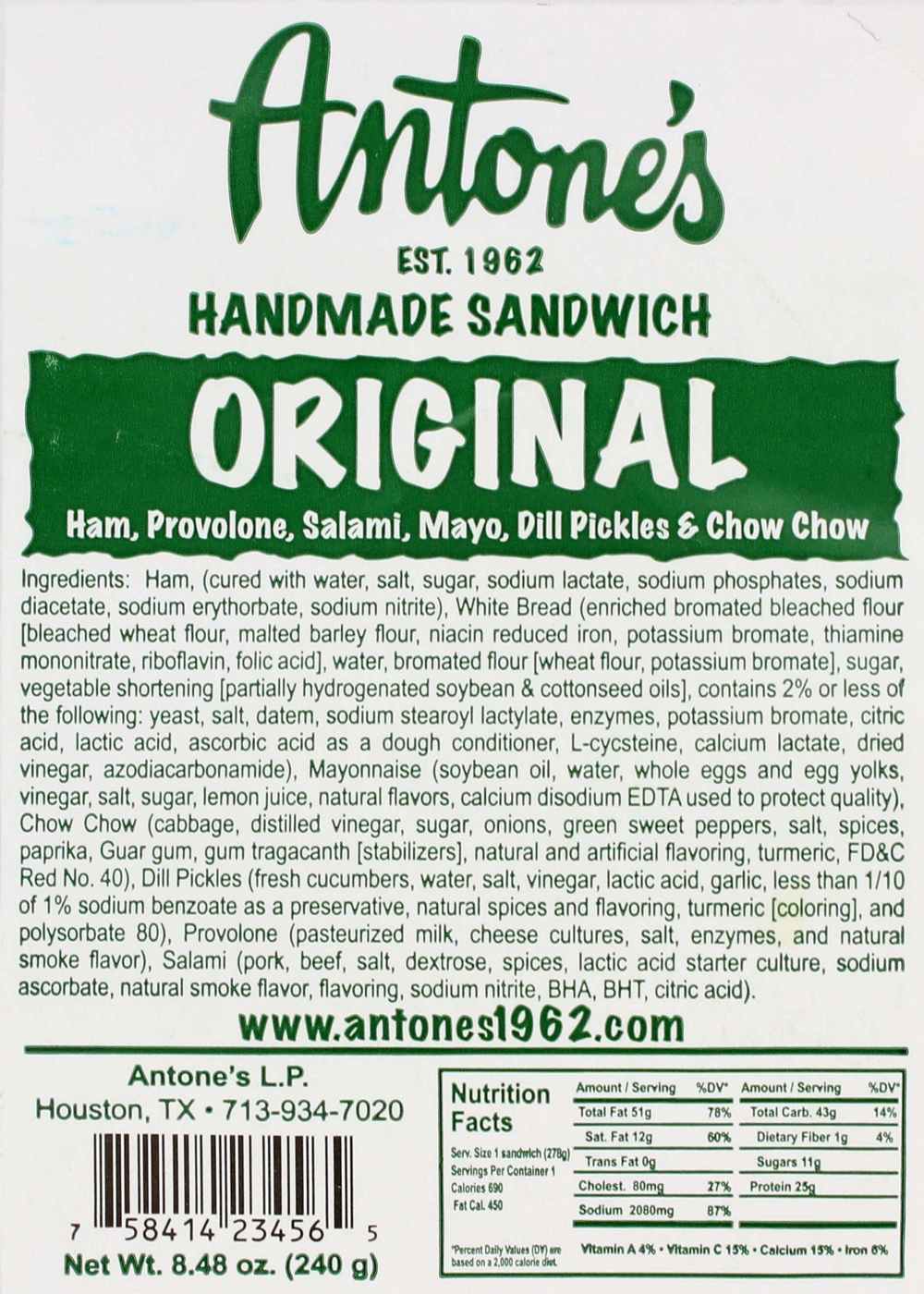 Antone's Original Sandwich; image 2 of 2