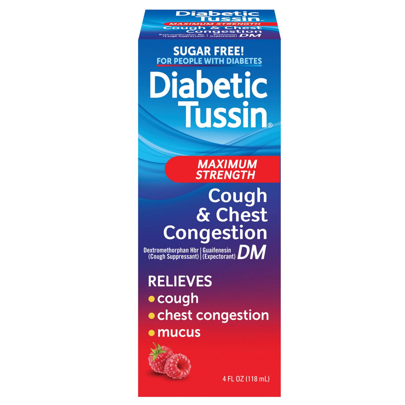 Diabetic Tussin Maximum Strength Cough & Chest DM - Berry; image 1 of 5