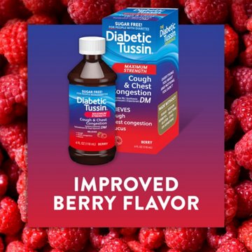 Diabetic Tussin Maximum Strength Cough & Chest DM - Berry, 4 oz