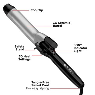 Revlon Ceramic Hair Curling Iron 1-1/2 in