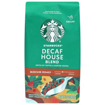Starbucks Decaf House Blend Medium Roast Ground Coffee