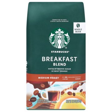 Starbucks Breakfast Blend Medium Roast Whole Bean Coffee