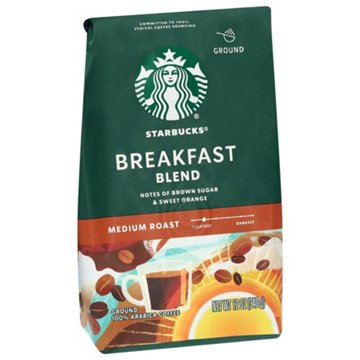Starbucks Breakfast Blend Medium Roast Ground Coffee