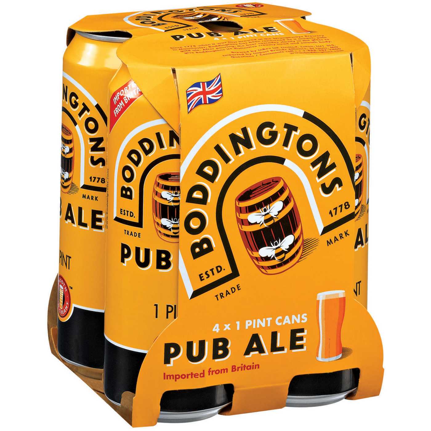 Boddingtons Pub Ale Beer 4 pk Cans; image 1 of 2