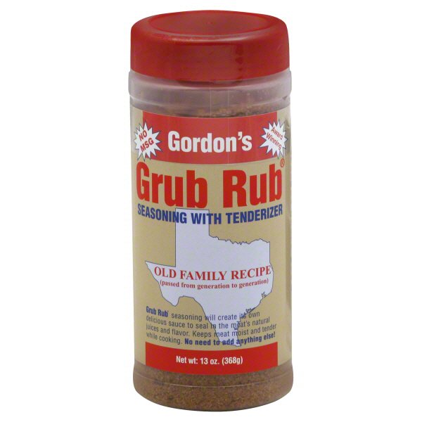Gordon's Old Family Recipe Grub Rub Seasoning With Tenderizer Shop