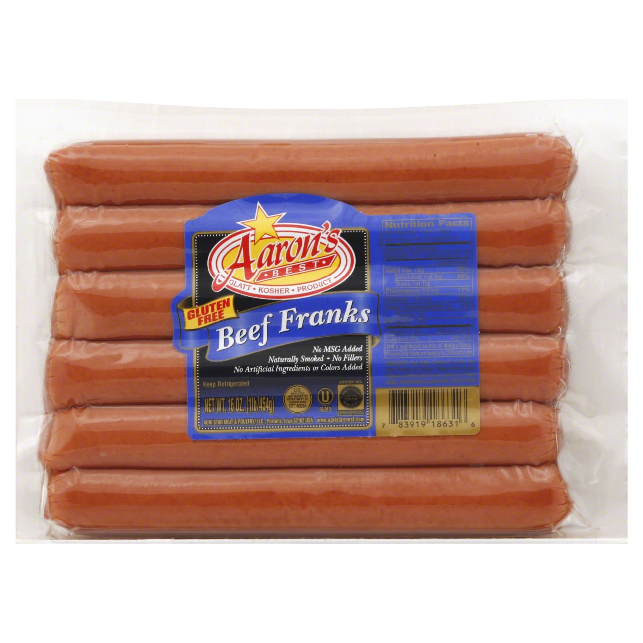 Aaron's Best Kosher Beef Franks Shop Hot Dogs at HEB