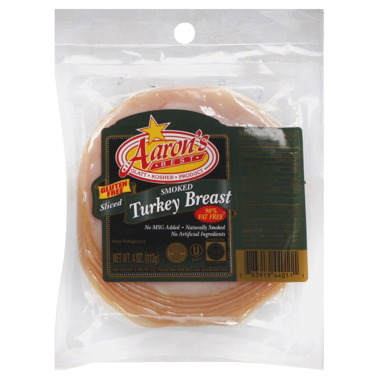 Aaron's Best Sliced Kosher Smoked Turkey Breast Shop Turkey at HEB